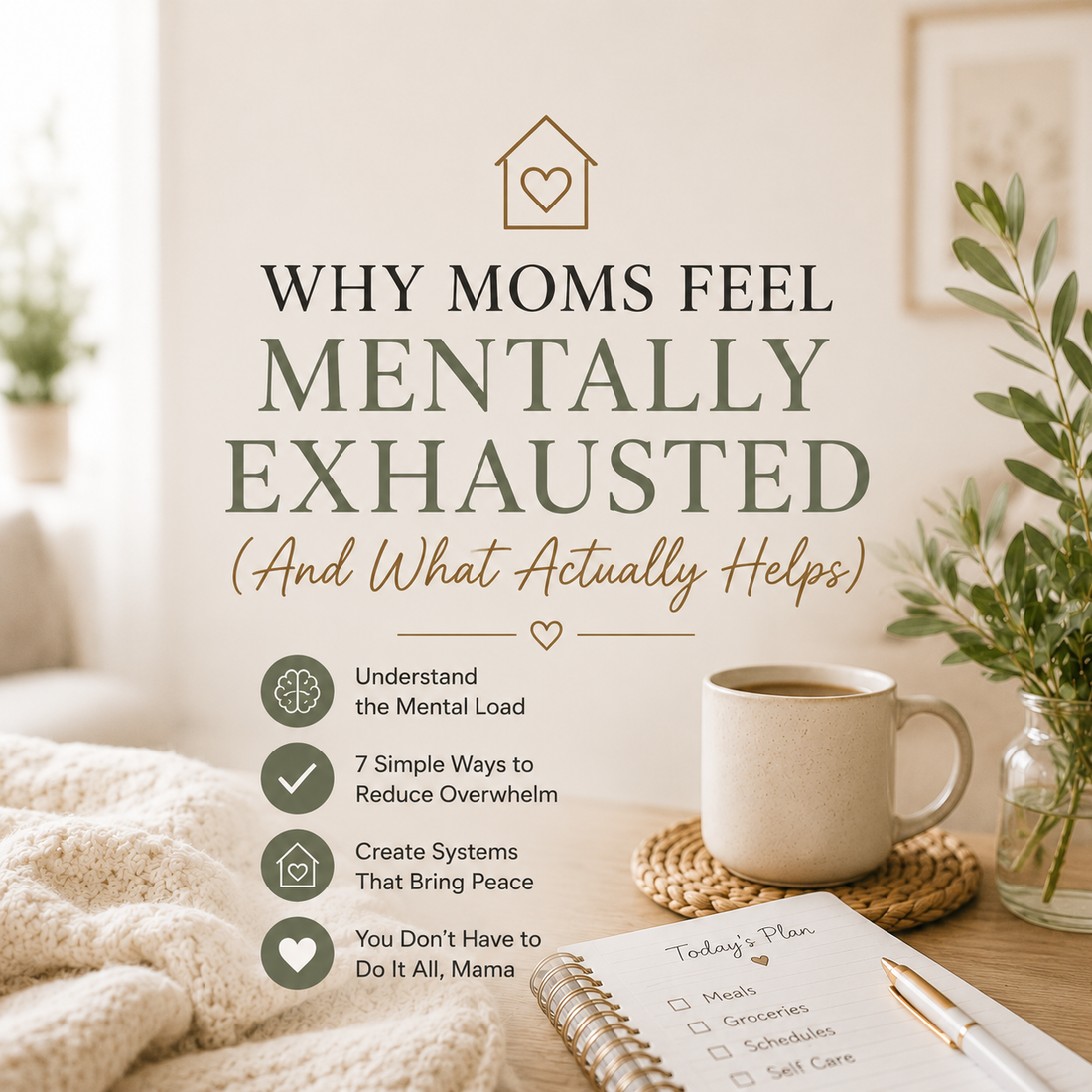 Why Moms Feel Mentally Exhausted + 7 Simple Ways to Reduce Mental Load